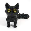 3D Printed Cute Cats Ornaments Tail Joint Movable Cat Model Home Office Desktop Decorations Car Center Control Decoration Gifts