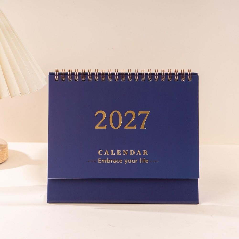 Foldable Table Calendar Standing Academic Planner 2027 Desktop Desk Calendar Office Supply