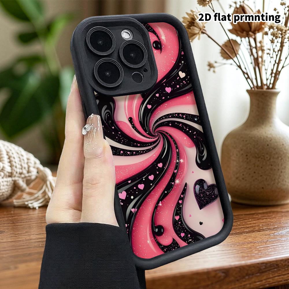 Phone Case: 2D flat design suitable for iPhone 18 17 16 15 14 13 Pro tiered protective case, sweet cool hot girl, Christmas and Halloween gift