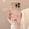 Ins Pink Line Dog for IPhone17 Mobile Phone Case for Apple 15 Girl 13 Plush Rope 16pro Max