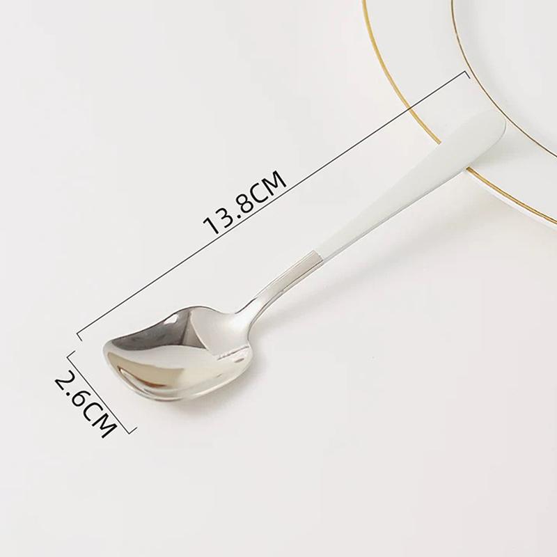 Stainless Steel Spoon Dessert Cake Spoon Coffee Mixing Spoon Golden Ice Cream Scoop Yogurt Spoon Kitchen Seasoning Spoon