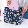 Daisy Print Cute Lunch Bag Thermal Insulation Large Capacity Portable Picnic Hangbag Office Lunch Box Bag Kids School Lunch Bags