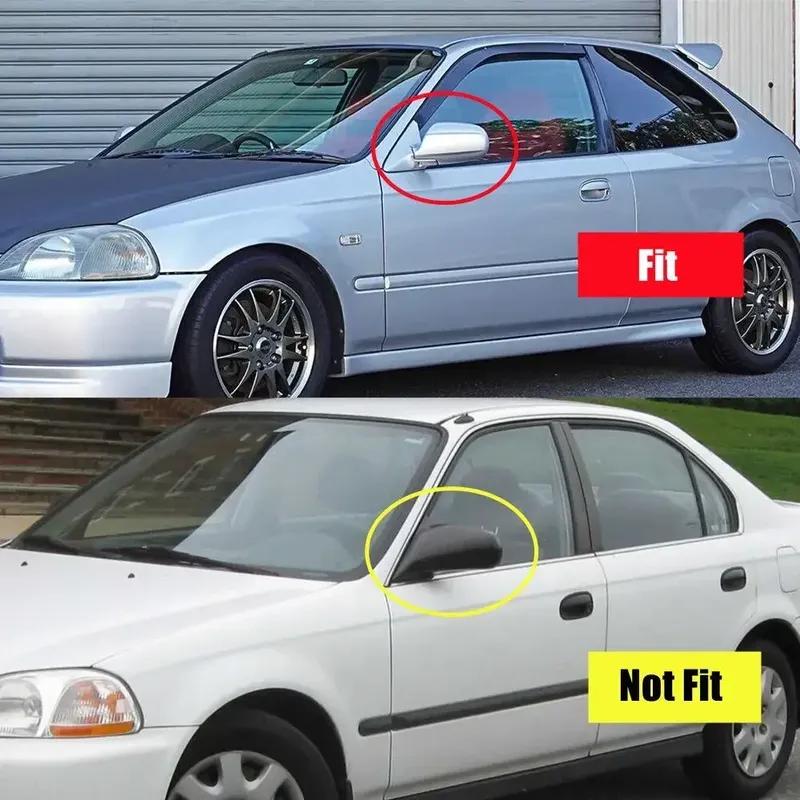 Для HONDA CIVIC EK9 TYPE R 1996-2001 ABS Накладка на боковое зеркало заднего вида автомобиля Колпачок крыла Внешняя отделка корпуса двери Клейкая наклейка