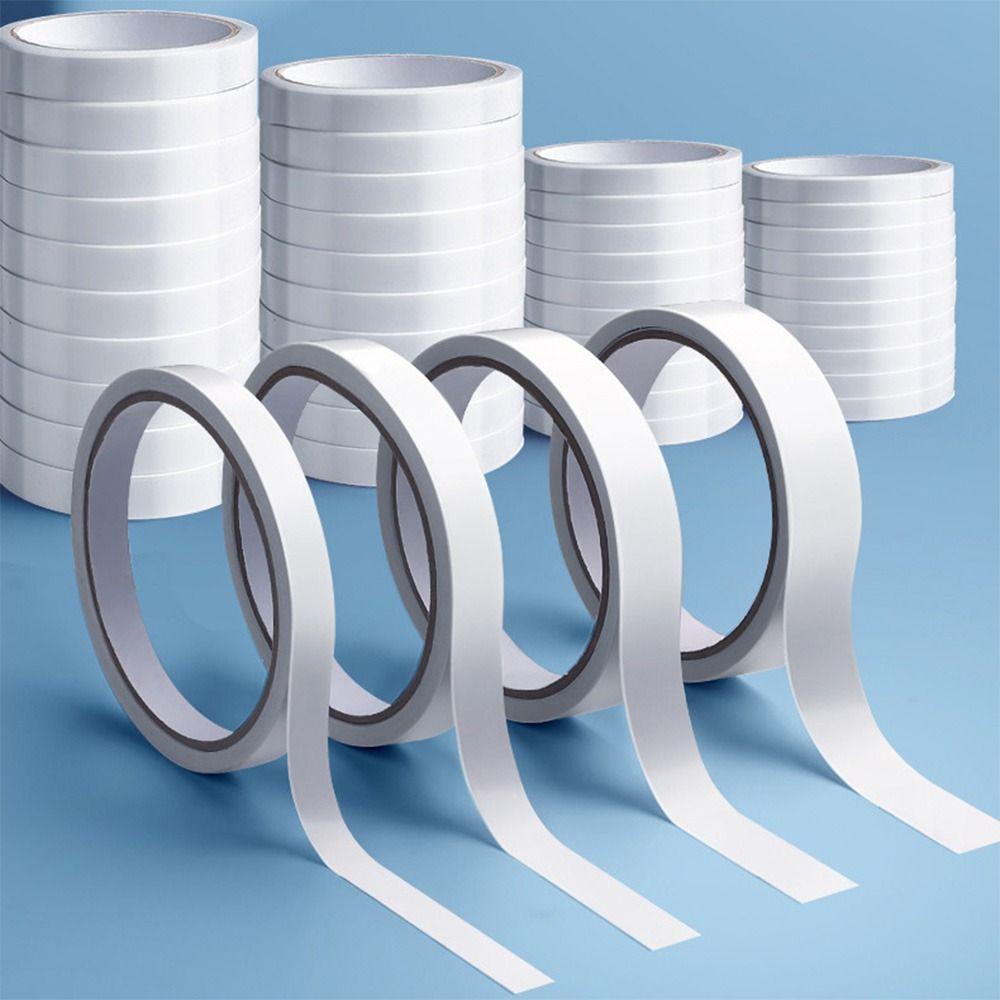 Strong Viscosity Strong Tape Sticker White Sticky Paper Double Sided Tape  School/Home/Office