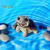 Статуя черепахи, садовая мини-фигурка, водонепроницаемая, устойчивая к ультрафиолетовому излучению, миниатюрный размер, очаровательная статуя животного в форме черепахи, украшение для двора