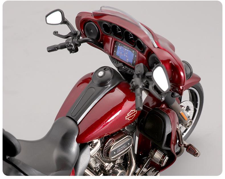 1:12 Meichitu Harley-Davidson Three-Wheeled Motorcycle Model Display Toy.