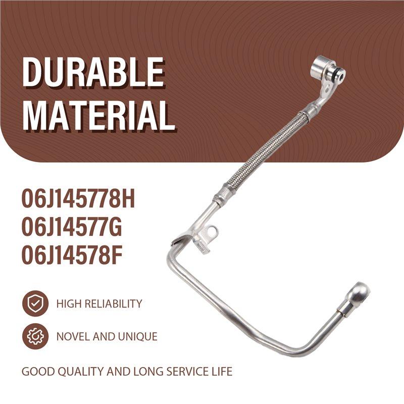 L08A-For VW CC Eos Golf A3 Q3 TT Skoda Octavia Seat Altea Compatible Turbo Oil Feed Pipe Line 06J145778H 06J145778G 06J1457