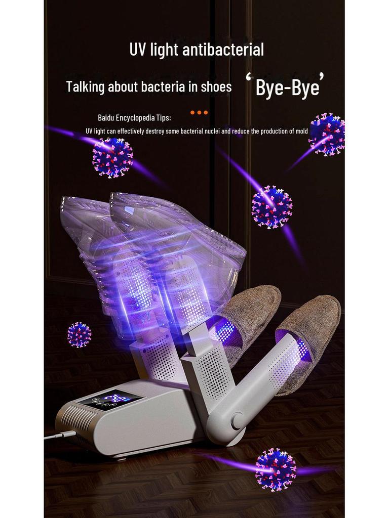 Бытовая сушилка для обуви Quick-Dry с таймером – теплая и компактная для использования в общежитии