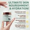 Beef Tallow Honey Balm - Organic Grass Fed Tallow Face Cream - Deeply Nourishing & Moisturizing Beef Tallow Skin Care for for Dry Skin, 120g