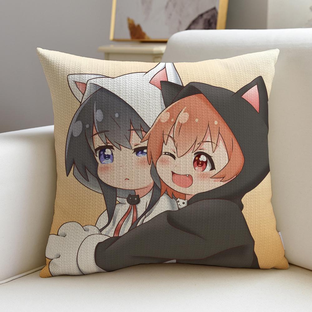 WATATEN an Angel Flew Down to MeS Cushion Cover Breathable and skinfriendly linen pillowcase removable and washable cushion
