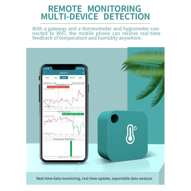 WiFi-шлюз Температура/Влажность/Точка росы/VPD Термометр/Гигрометр Монитор Холодильник Морозильник Холодильник Сигнализация Оповещения