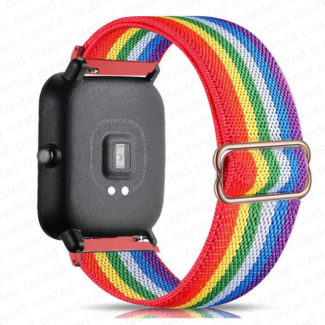 Нейлоновый ремешок Для Amazfit GTS 4/2/2e/3/GTS2 Mini/GTR/4/3/Pro/GTR2/stratos Браслет ремешок Amazfit bip 6 5 3 20мм/22мм Ремешки для часов