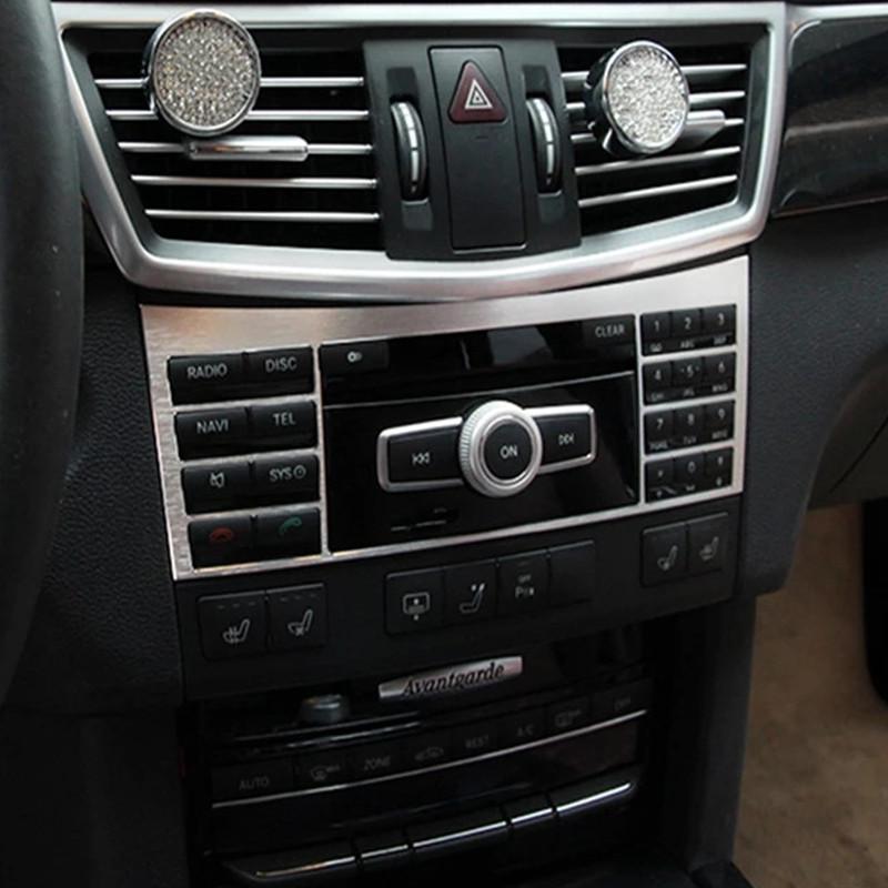 Стайлинг автомобиля, центральная консоль, декоративная наклейка на панель, рамка, подходит для Mercedes Benz E Class W212 2009-2015, авто