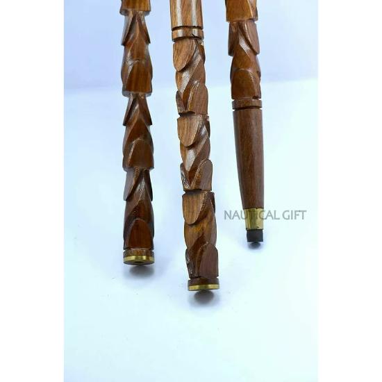 Антикварная морская латунь золотая голова дракона ручка трость деревянная трость подарки