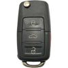 Сменный корпус ключа-брелока, подходит для VW Volkswagen Jetta Passat Golf Beetle Rabbit GTI CC EOS, 4 кнопки, бесключевой доступ, корпус пульта дистанционного управления с необрезанным лезвием