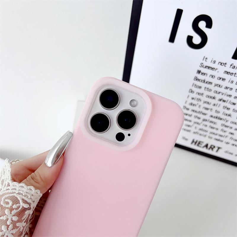 Простой чехол-желе из мягкого силикона в жидком состоянии карамельного цвета для iPhone 16 Pro Max 15 14 Plus 13 12 Pro 11, защитный чехол от падения