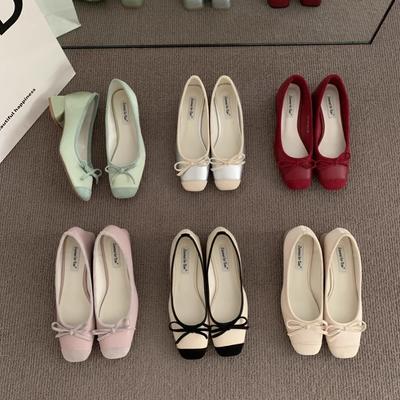 Французский Вечерний Бант Туфли на Высоком Каблуке Туфли с Открытым Носком Женская Обувь Летний Сказочный Стиль Туфли Мэри Джейн Балетки