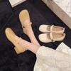 Spring and Summer Small Skirt 2025 New French High Heels Small Leather Shoes Women Mary Jane Evening Shoes Thick Heel Single Shoes