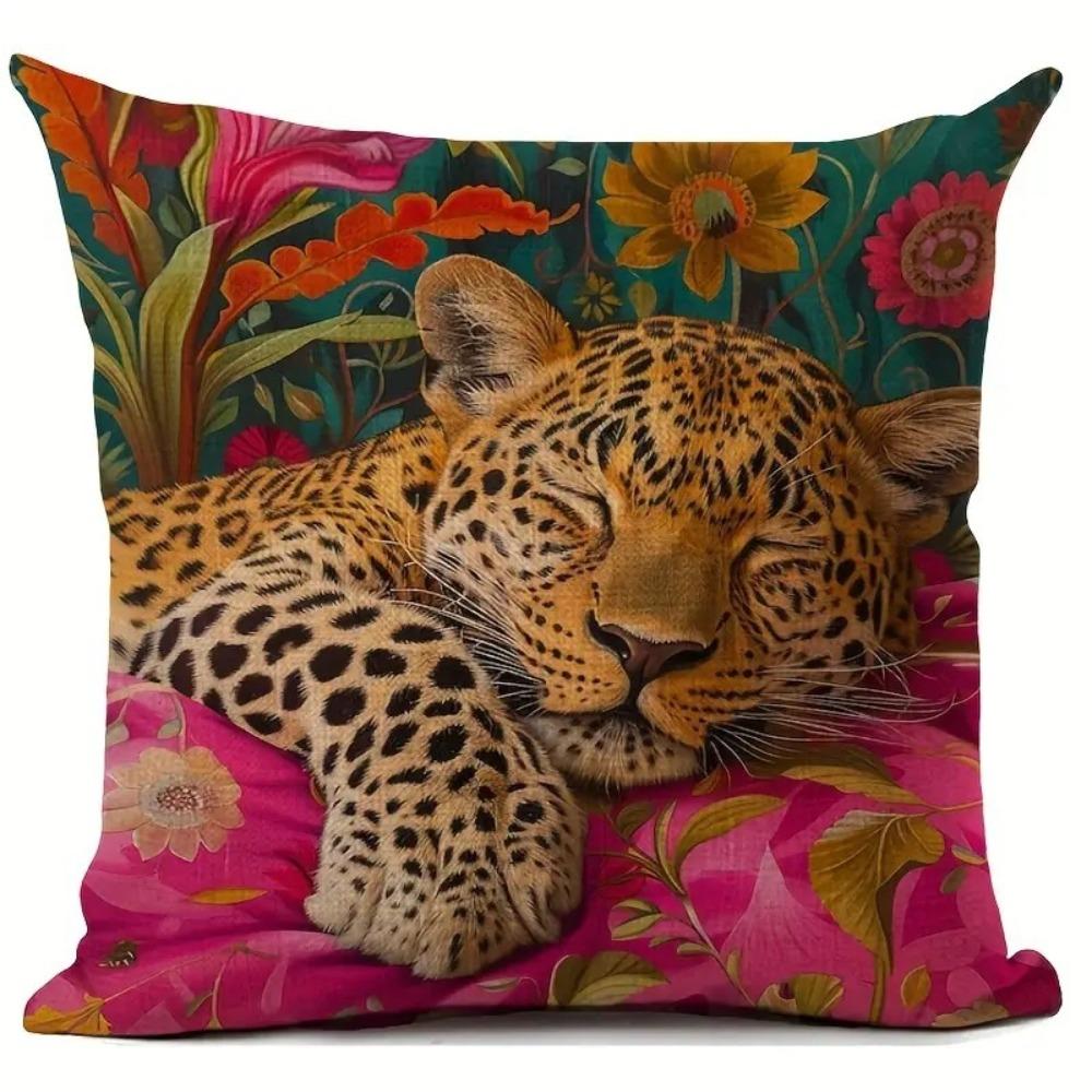45cm Cushion Cover Soft Material Decorative Pillowcase Animal Print Throw Cushion Home Decor