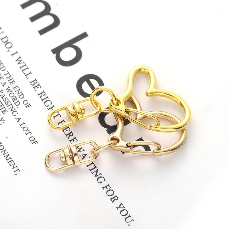 10 шт. брелок для ключей в форме сердца, брелок для ключей, аксессуары для самостоятельного изготовления, карабин