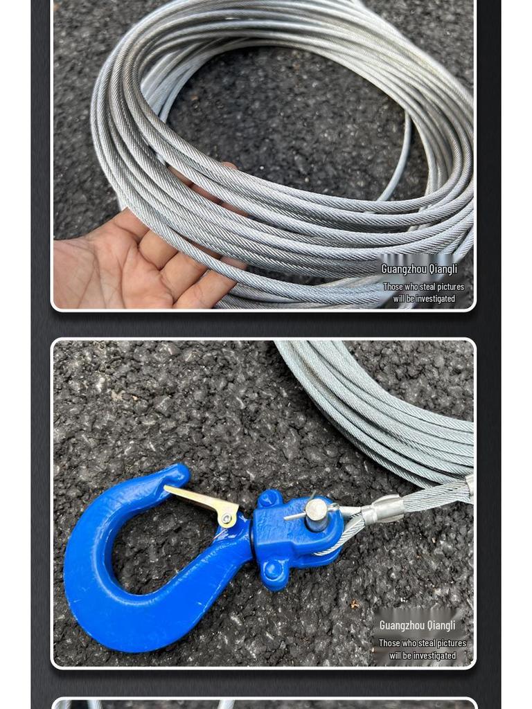 Стальной трос против вращения с мягким сердечником для использования с электрической талью и уличным краном