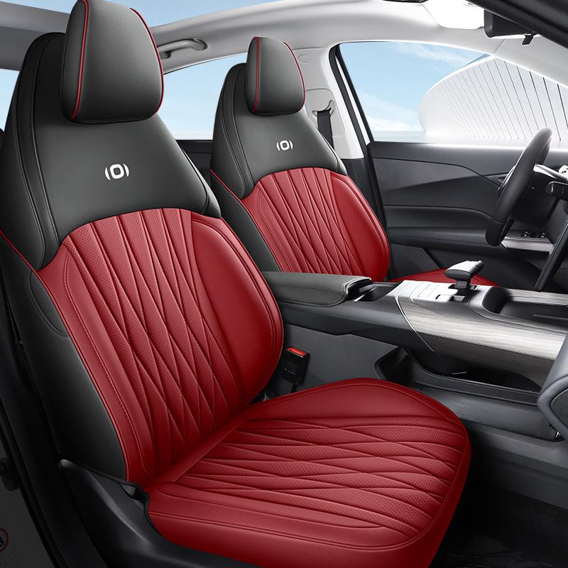 Всесезонная перфорированная кожаная подушка на сиденье спортивного автомобиля для Qiyuan A05