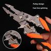 1/2Pcs 14-in-1 Multifunctional Wire Stripper with Ergonomic Handle Foldable Design High Precise Wire Stripping Tool Cable Cutter