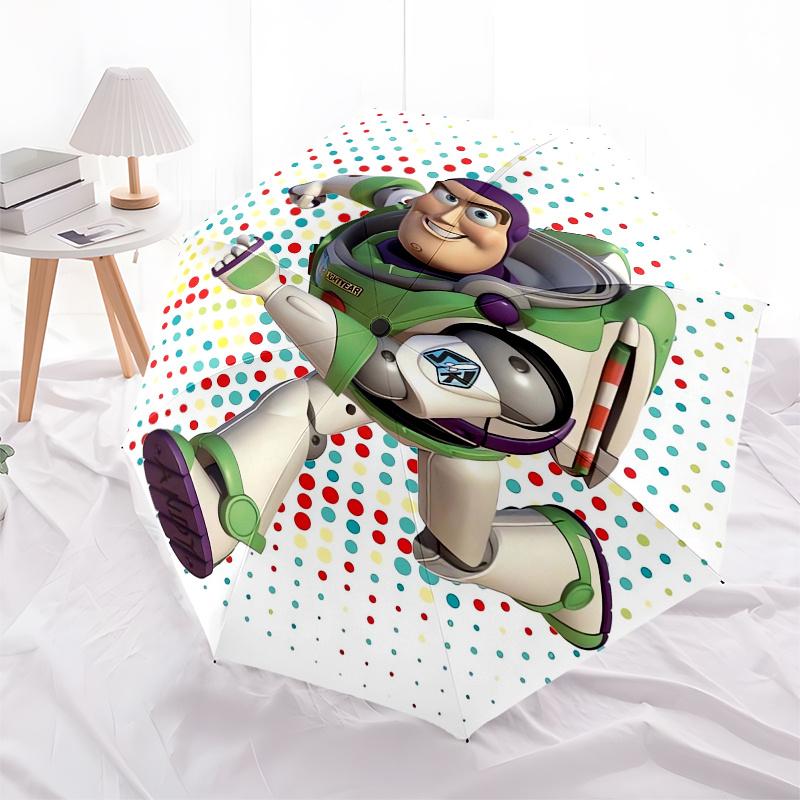 Buzz Lightyear,Space Suit Automatic Opening and Closing Umbrella - 8-rib Folding Design, Lightweight and Portable, Suitable for Daily Busine