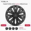 4 шт. 19-дюймовый асимметричный колпак колеса для Model Y 2020-2024, колпак в стиле турбины, сменные колпаки, аксессуары для полной обода