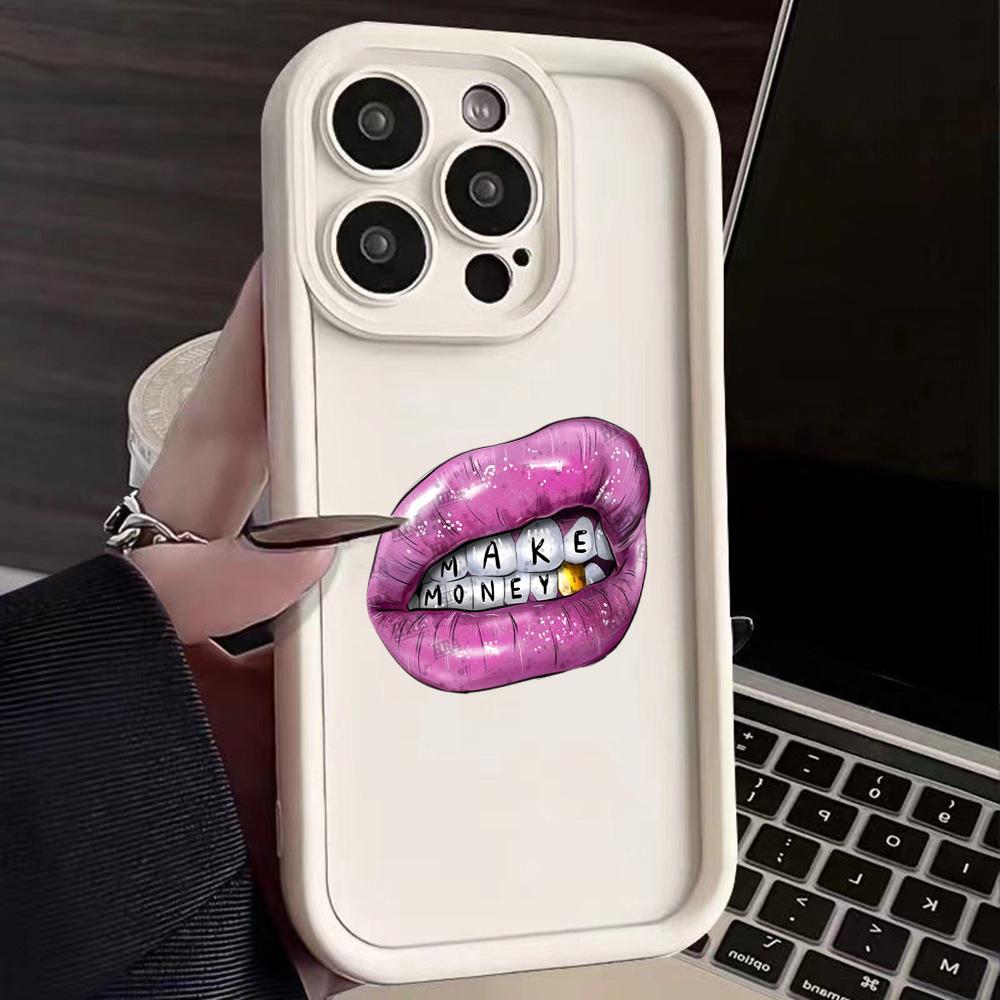 LZ20 Lips kiss design силиконовый чехол для телефона Infinix Smart 9 Hot 40i Tecno Camon 20 Pro Moto G22 G30 OnePlus Google Pixel 9 противоударный задний чехол