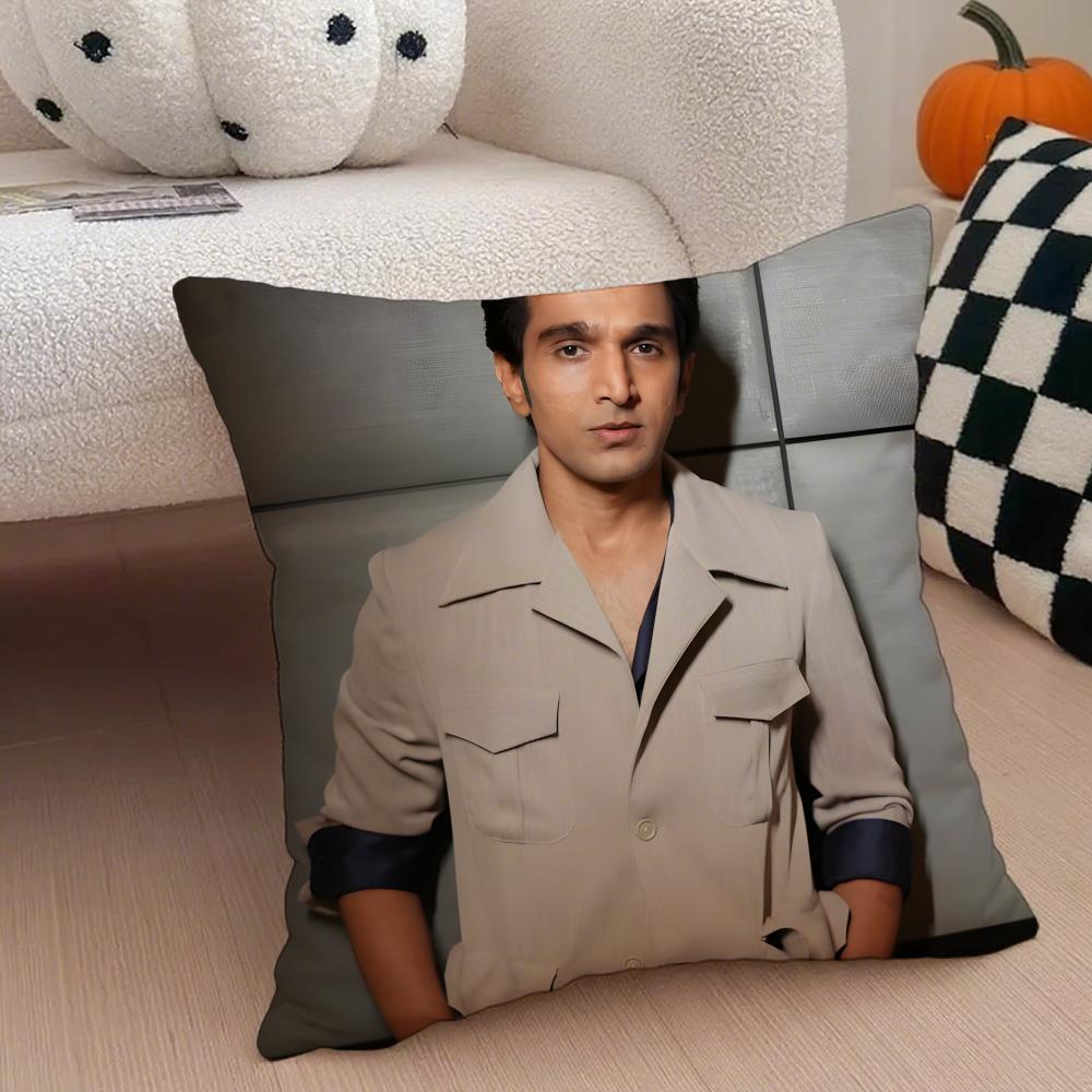 SScam  The Harshad Mehta Story Cushion Cover Throw Pillow Cover Hidden Button Durable Polyester Chair Cushion