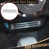 ABS хромированная наклейка для автомобиля, слот для карт, гнездо, декоративная наклейка с блестками, отделка для Ford Ecosport 2013 2014 2015 2016 2017