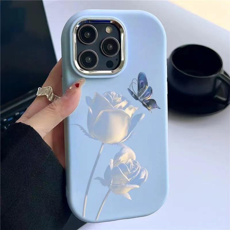 Бабочка Подходит для Apple 15pro Европа и Америка 16promax Чехол для мобильного телефона Iphone14 Креативный 13mini12