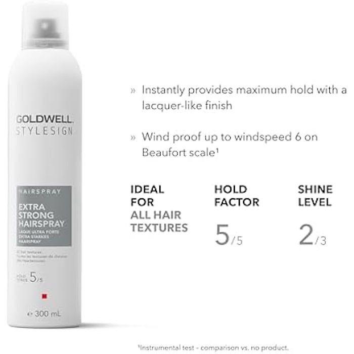 Agent de coiffure - GOLDWELL - StyleSign Laque extra forte - 300 ml - Pour tous types de cheveux - Mixte