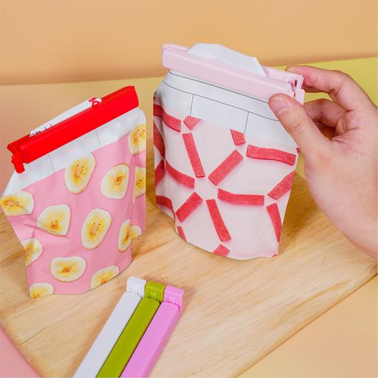 5Pcs Food Bag Sealing Clips with Silicone Seal Reusable Airtight Clamps for Chips Snacks Tea Leaves Kitchen Storage Organizer