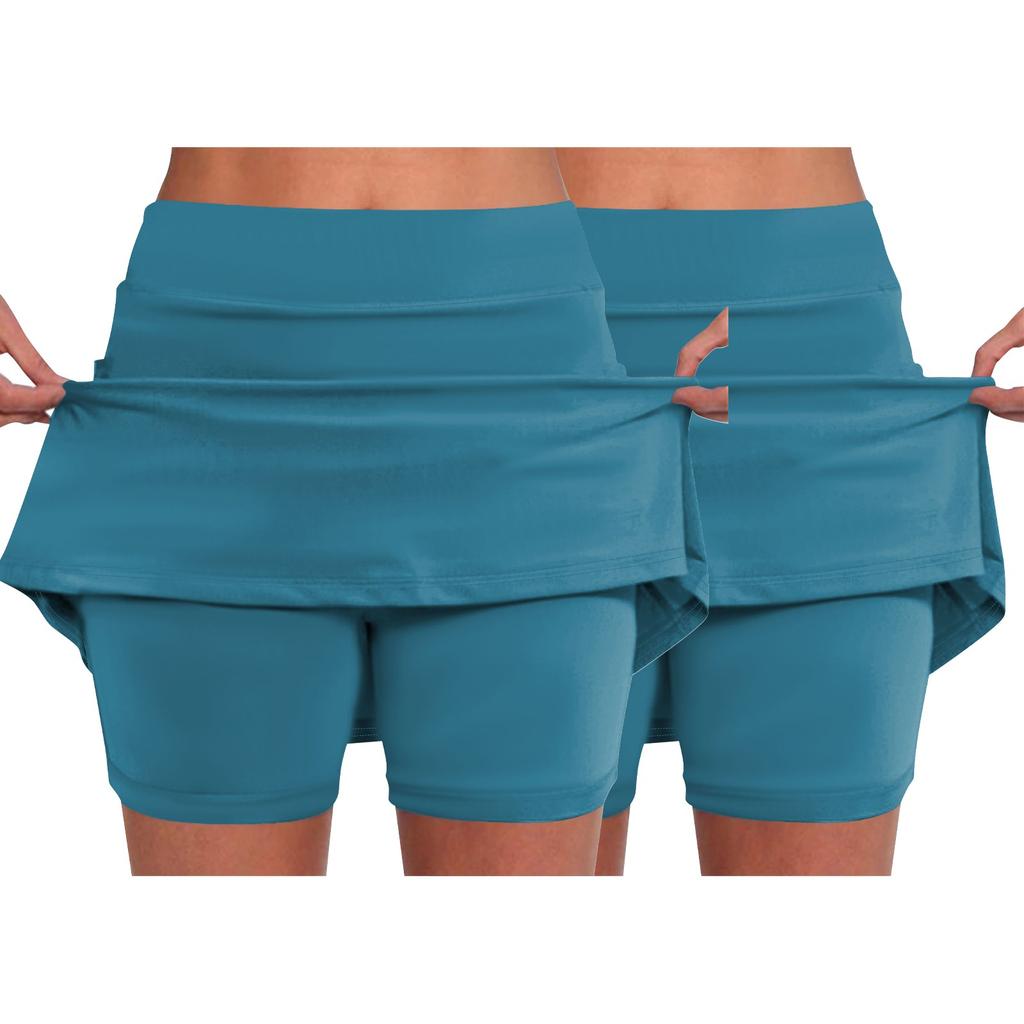 2 шт. эластичные брюки-кюлоты для йоги для женщин, однотонные спортивные шорты, легкие узкие однотонные бегуны с высокой талией