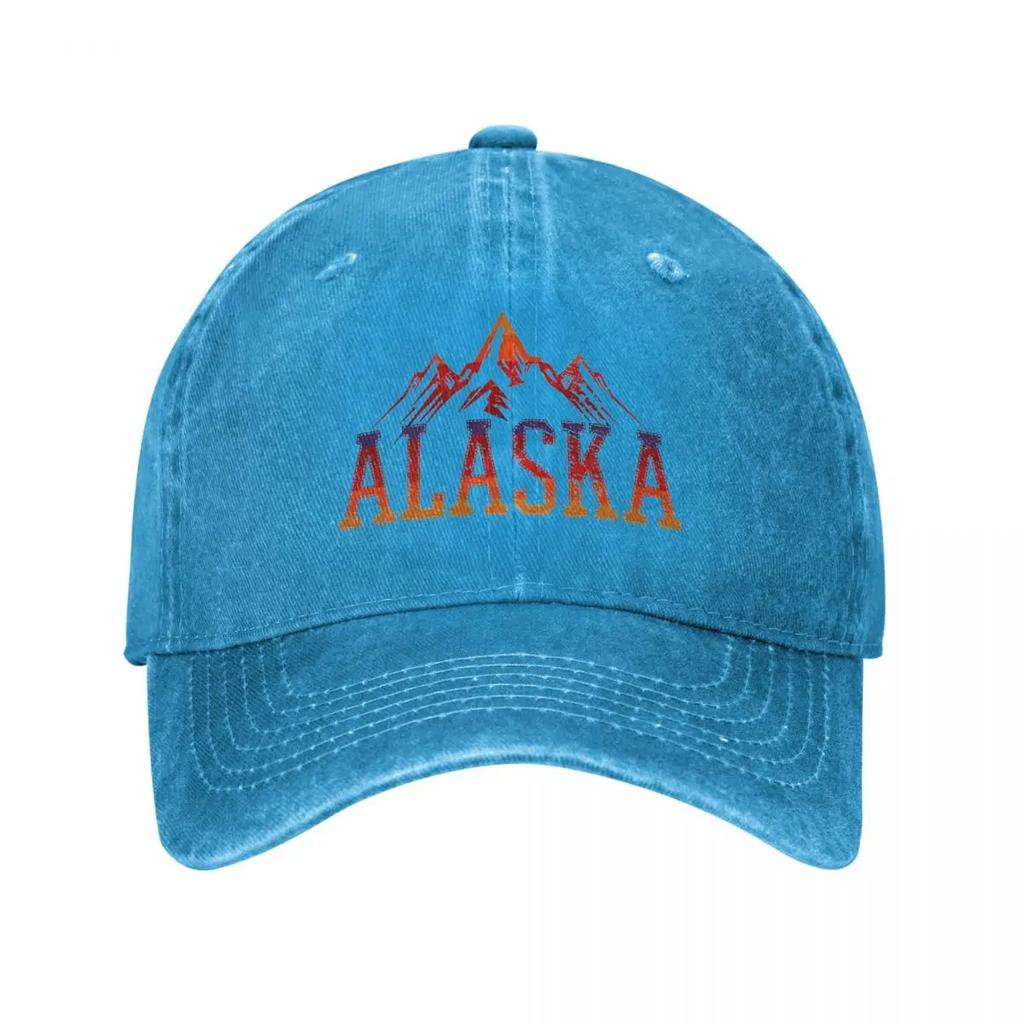 Бейсболки Alaska Colorado Mountains Vintage Distressed Washed USA Snapback для мужчин и женщин Outdoor All Seasons Adjustable Hats