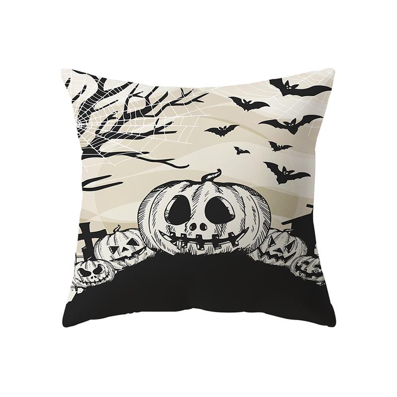 Наволочка с изображением черепа и тыквы, тема Хэллоуина, наволочка для дивана, стула, кровати, наволочка, домашний декор