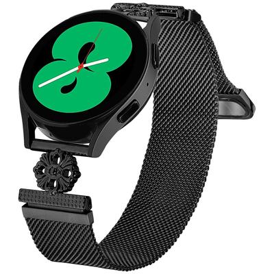 Для Huawei Watch GT 2 42мм Миланский браслет Цветок Нержавеющая сталь Магнитный сетчатый ремешок для часов