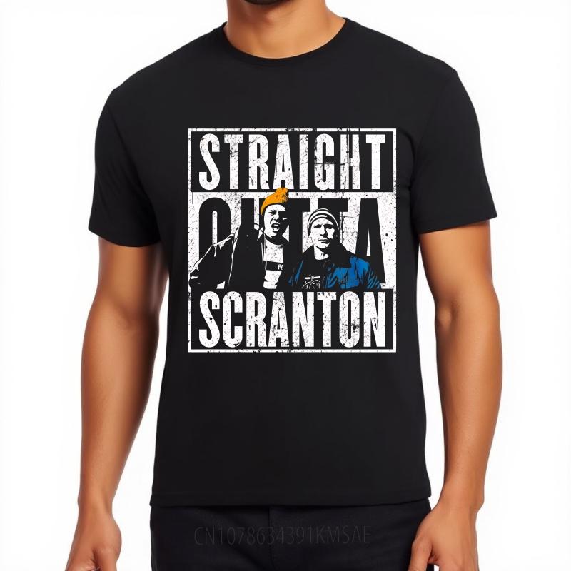 Graphic Summer For Man T Shirt Straight Outta Scranton Short Sleeve Comfortable O Neck Tshirt Hiphop Cheap Tshirt Bigger Size