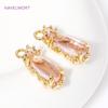 7mm*15.5mm Pendants For Jewelry 18K Gold Plated Teardrop Crystal Charms For Earrings Making,DIY Jewelry Making Accessories