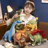 Simulation Dinosaur Plush Toy Lifelike Triceratops Ankylosaur Stegosaur Serpentine Dragon Plushies Doll Cartoon Soft Kids Toys