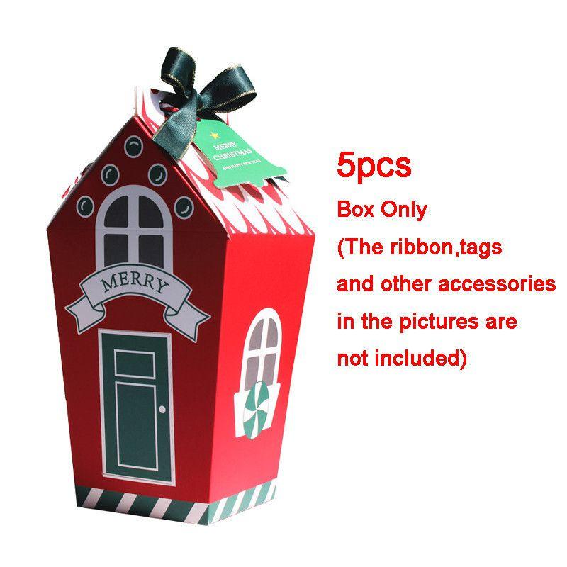 Восхитительные подарочные бумажные коробки для рождественской вечеринки в 5/10 шт. Идеально подходят для сладких угощений