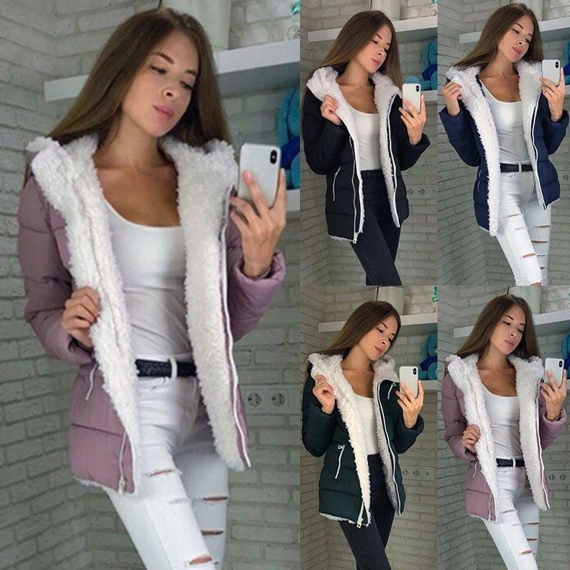 Элегантная женская мода Зимние утепленные пальто с длинным рукавом и теплой стеганой подкладкой