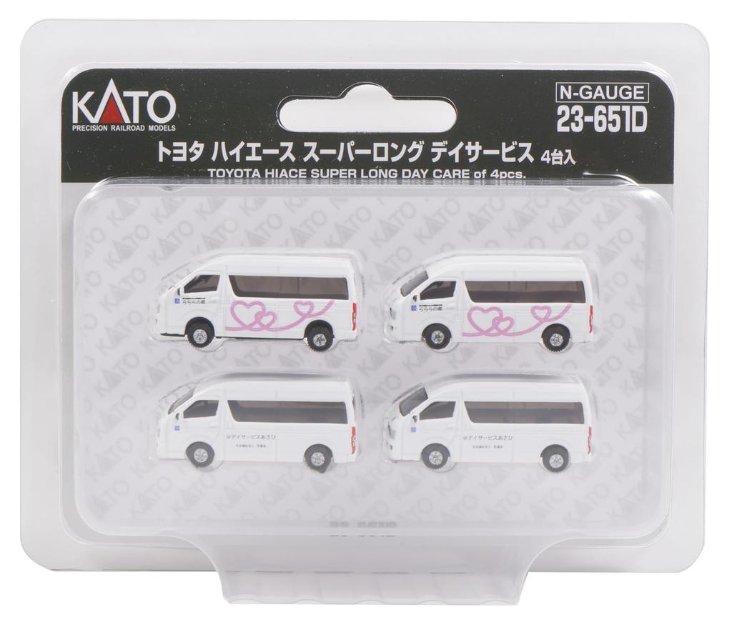 KATO N Gauge Toyota Hiace Super Long Day Service 4 Pieces Diorama Supplies 23-651D