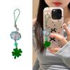 Fashionable Luck Clovers Charm Sturdy Acrylic Phone Chain Four Leaf Clovers Chimes Pendant for Mobiles Decoration