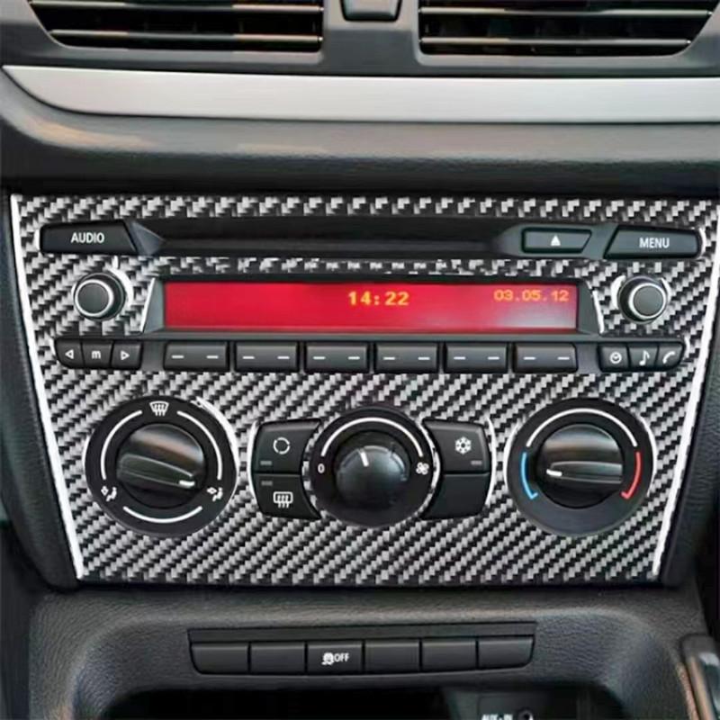 Наклейки из углеродного волокна, панель центральной консоли автомобиля, декоративная накладка на руль, полоски для салона автомобиля BMW X1