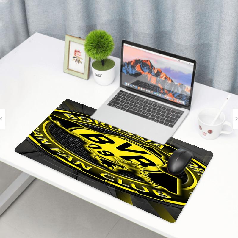 Borussia Dortmund Print Mouse Pad, Anti‑Slip Desktop keyboard Mat, for PC Laptop Gaming Working Daily Use, Cool Festival Surprise Gift