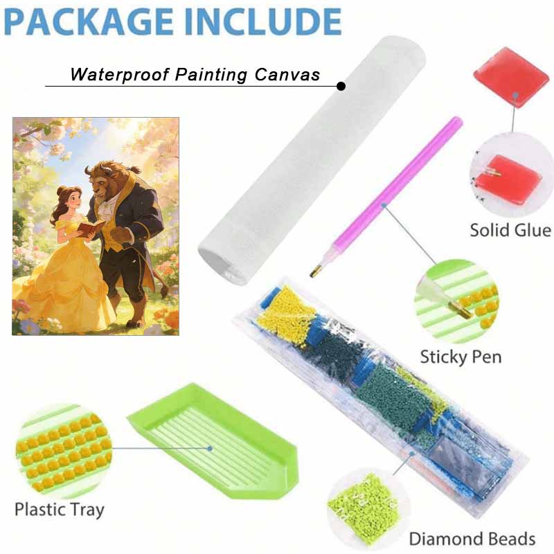 Disney Beauty and The Beast Diamond Painting Art Kit Handmade DIY5D Home Decor Gift