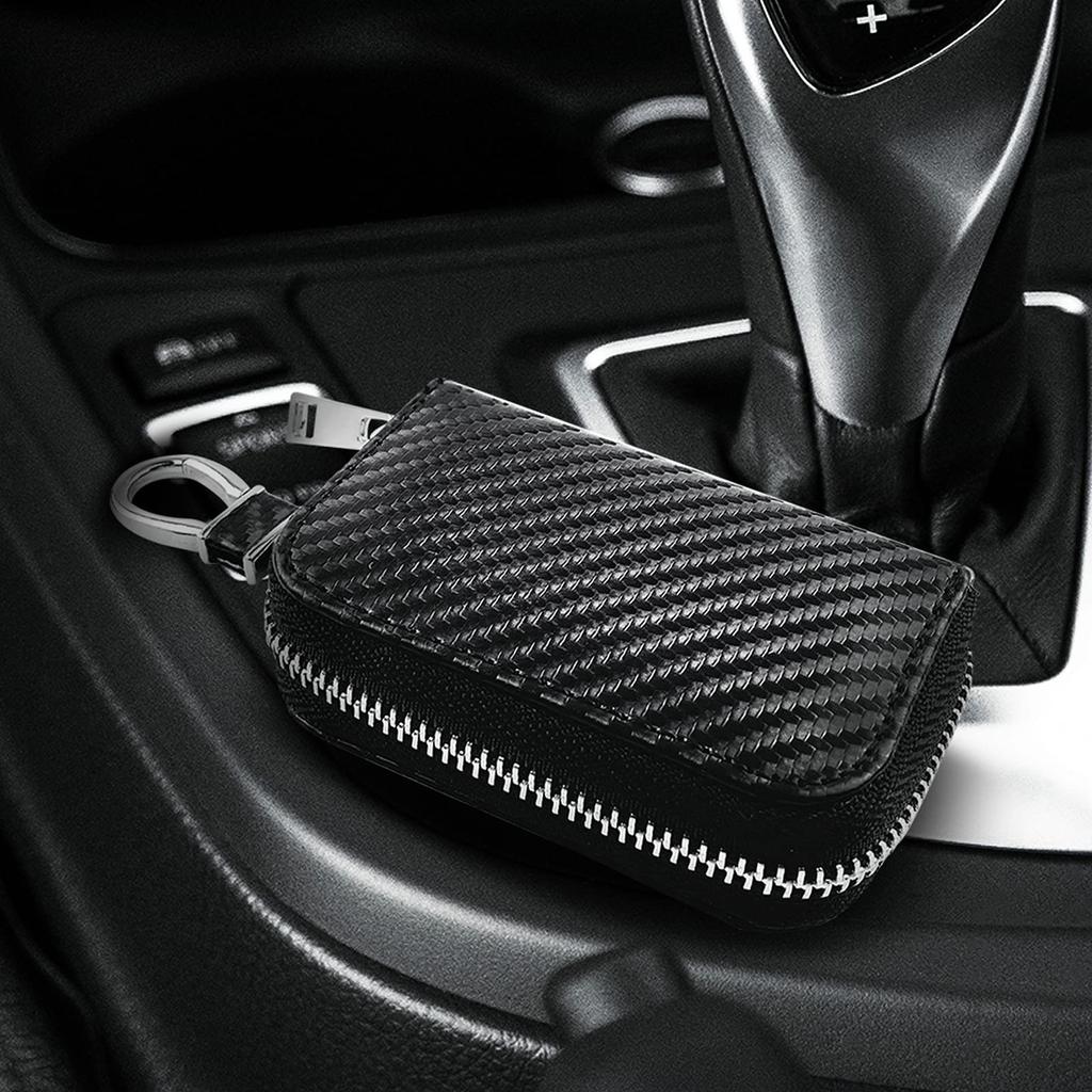 Чехол для автомобильного ключа, клетка Фарадея, чехол для автомобильного ключа, карбоновое волокно, блокирующее сигнал, экранирующая сумка